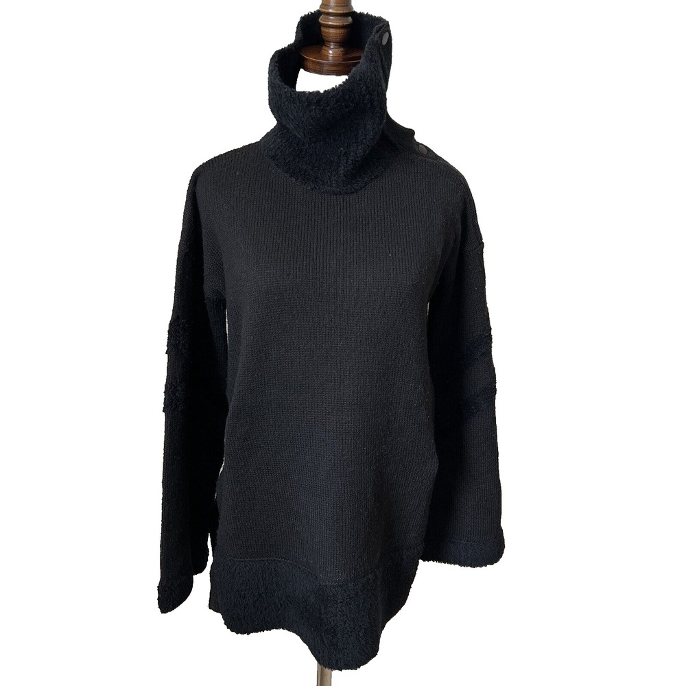 Smartwool Womens Funnel neck Sweater Sz Medium‎ Lodge Black Wool Blend SW016478 - Picture 6 of 15